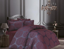 Постельное белье из бамбука KARVEN N065 TIARA бордовое 50х70 (4шт) евро