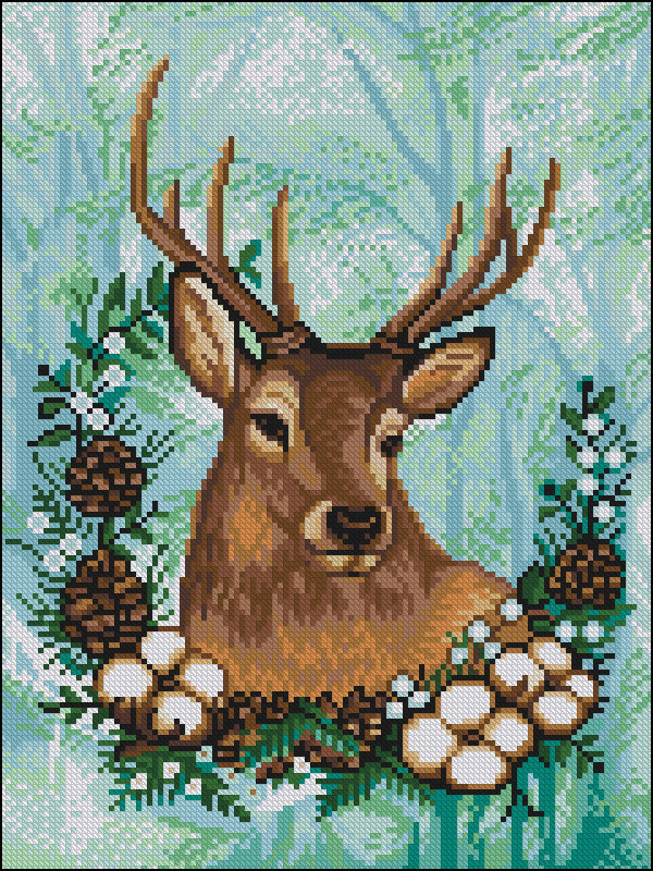 Кристальная (алмазная) мозаика ФРЕЯ ALVK-93 Праздничный олень