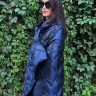 Дорожный плед-пончо пуховый GERMAN GRASS Travel Cape Plaid Grass Navy 130х170
