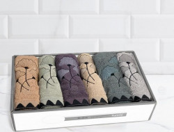 Набор кухонных полотенец махровых хлопковых KARVEN HM729 MABED CICEGI 30х50 (6шт)