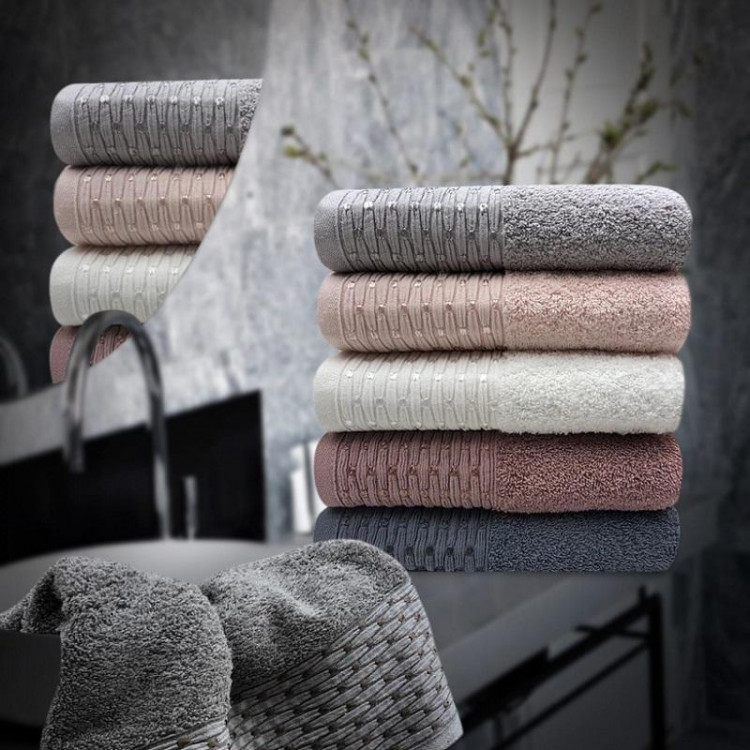 Набор полотенец махровых хлопковых KARVEN H3121 ELSA 50х90 (6шт)