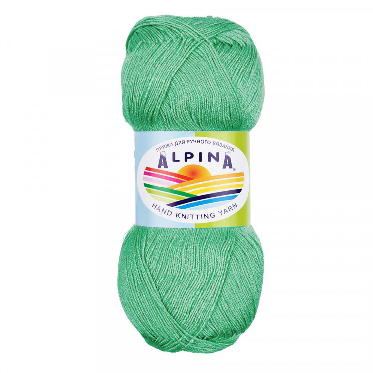 Пряжа ALPINA VIVEN №20 светло-зеленая 100% бамбук 10 шт х 50 гр, 405 м +/- 15 м