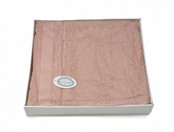 Плед из хлопка махровый KARVEN P956 ADA V13 пудра 160х220