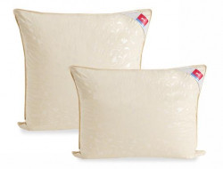 Подушка пуховая Легкие Сны КАМЕЛИЯ шампань 50х68 средняя