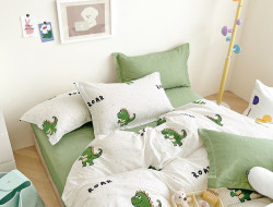 Постельное белье из твил-сатина TANGO динозаврики 50х70 (2шт) 1,5-спальное