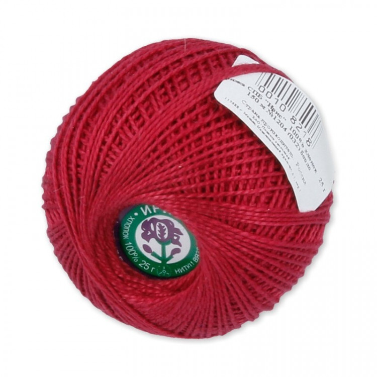 Пряжа СПБ ИРИС №1204 (032) бордо 100% мерсеризованный хлопок 20 шт х 25 гр, 150 м